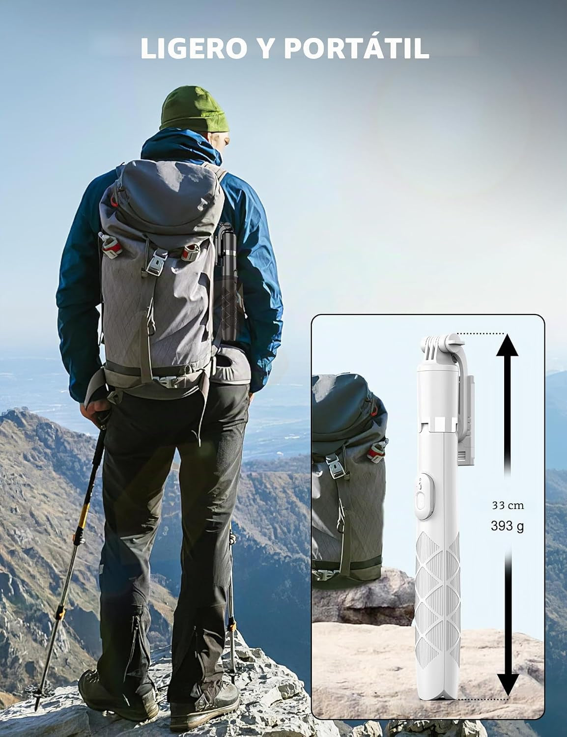 180CM Palo Selfie Trípode, Tripode Para Movil Extensible, Trípode De Teléfono Flexible Con Control Remoto Desmontable, 360 ° Rotación, Compatible Con Iphone 15 14 13 12 11 Pro, Android, Gopro, Cámara