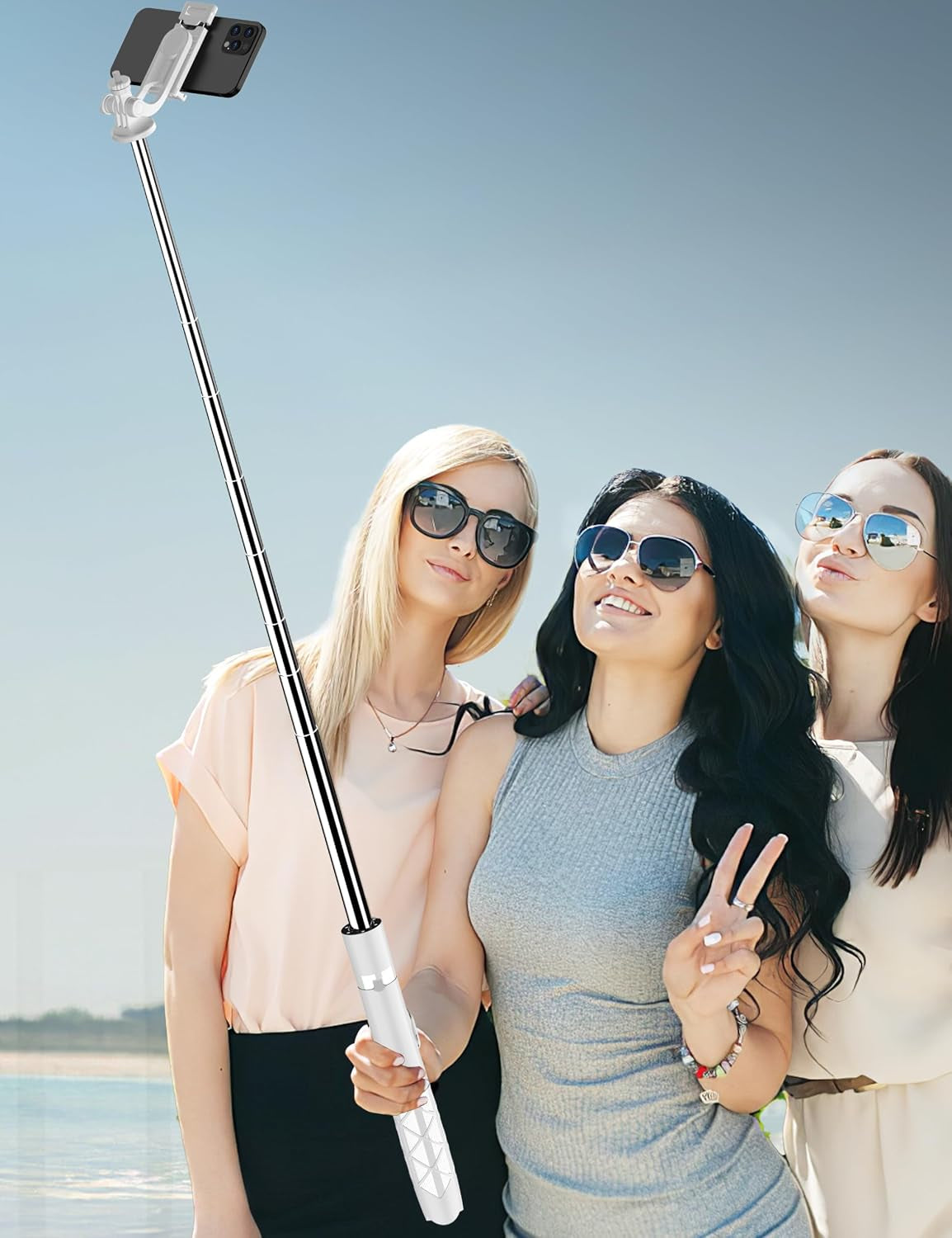 180CM Palo Selfie Trípode, Tripode Para Movil Extensible, Trípode De Teléfono Flexible Con Control Remoto Desmontable, 360 ° Rotación, Compatible Con Iphone 15 14 13 12 11 Pro, Android, Gopro, Cámara